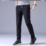 Galuxia Drawstring Trousers Thin Casual Pants Korean Version Loose Straight Sweatpants Mens Clothing