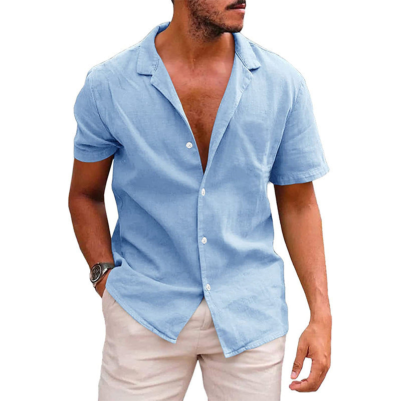 Galuxia Men's Tops Casual Button Down Shirt Short Sleeve Beach Shirt Summer Mens Clothing