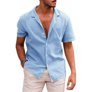 Galuxia Men's Tops Casual Button Down Shirt Short Sleeve Beach Shirt Summer Mens Clothing