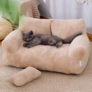 Galuxia Luxury Cat Bed Sofa Winter Warm Cat Nest Pet Bed For Small Medium Dogs Cats Comfortable Plush Puppy Bed Pet Supplies