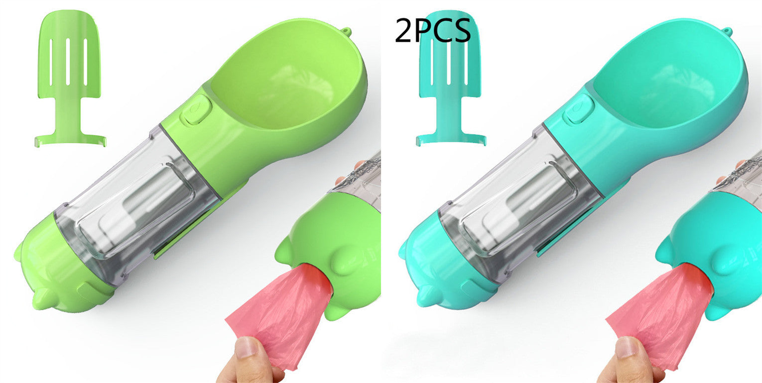 Galuxia Pet Water Bottle Feeder Bowl Garbage Bag Storage Portable Pet Outdoor Travel 3 In 1 Dog Water Bottle