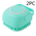 Galuxia Silicone Dog Bath Massage Gloves Brush Pet Cat Bathroom Cleaning Tool Comb Brush For Dog Can Pour Shampoo Dog Grooming Supplies