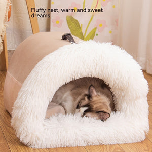 Galuxia New Splice Portable Pet Nest Portable Autumn And Winter Warm Dog Nest Moisture-proof Long Fur Cat Nest Cross Border Pet Nest