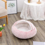 Galuxia 2 In 1 Dog And Cat Bed Pet Winter Bed Round Plush Warm Bed House Soft Long Plush Pets Bed Pet Products