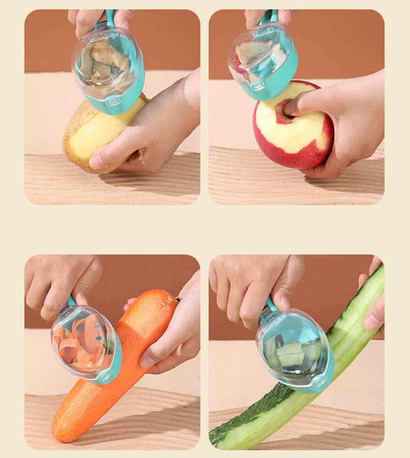 Galuxia Peeling Knife With Storage Lid Fruit And Potato Peeler Kitchen Gadgets