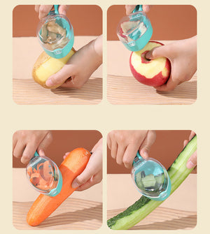 Galuxia Peeling Knife With Storage Lid Fruit And Potato Peeler Kitchen Gadgets