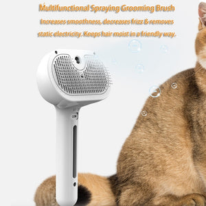 Galuxia Pet Comb Self Cleaning Pets Hair Remover Brush For Dogs Grooming Tools Dematting Comb Built-in Mist Humidifier Pet Products