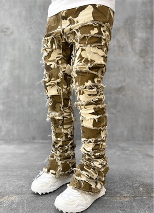 Galuxia Men Trousers Individual Patched Pants Long Tight Fit Stacked Jeans For Mens Clothing