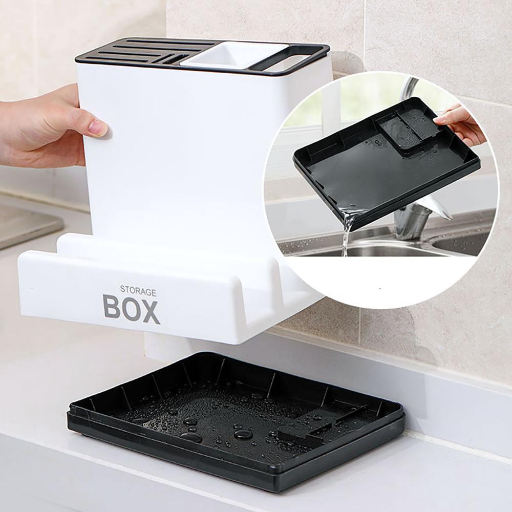Galuxia Tableware Storage Holders Kitchen Knife Plastic Storages Racks For Kitchen Convenience Cabinet Kitchen Gadgets