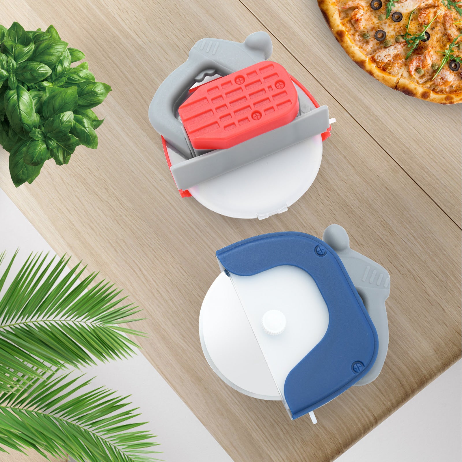 Galuxia Stainless Steel Round Roller Pizza Cutter Creative Single Wheel Cake Cut Knife Kitchen Gadgets