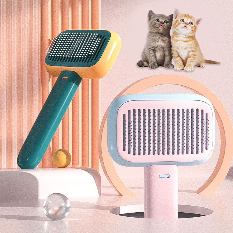 Galuxia New Pet Cat Dog Hair Brush Hair Massage Comb Open-Knot Brush Grooming Cleaning Tool Stainless Steel Comb