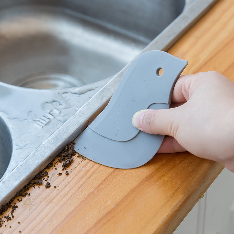 Galuxia Cute Penguin Shape Baking Soft Blade Scraper Oil Dish Plate Scraping Kitchen Gadget Dirty Stains Cleaning Wiping Board Squeegee Kitchen Gadgets