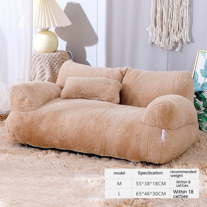 Galuxia Luxury Cat Bed Sofa Winter Warm Cat Nest Pet Bed For Small Medium Dogs Cats Comfortable Plush Puppy Bed Pet Supplies