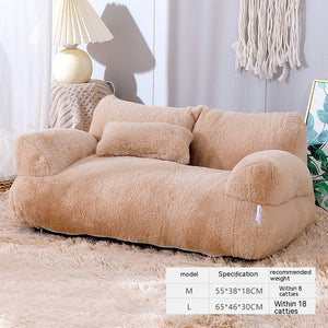 Galuxia Luxury Cat Bed Sofa Winter Warm Cat Nest Pet Bed For Small Medium Dogs Cats Comfortable Plush Puppy Bed Pet Supplies