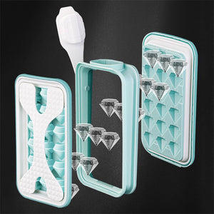 Galuxia 2in1 Portable Silicone Ice Ball Mold Ice Maker Water Bottle Ice Cube Mould Bottle Creative Ice Ball Diamond Curling Summer Kitchen Gadgets