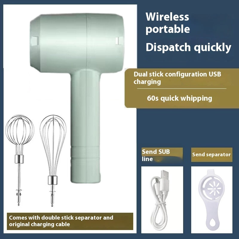 Galuxia Electric Whisk Wireless Handheld Rechargeable Cream Mixer Kitchen Gadgets