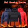 Galuxia New Heated Jacket Coat USB Electric Jacket Cotton Coat Heater Thermal Clothing Heating Vest Men's Clothes Winter