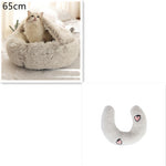 Galuxia 2 In 1 Dog And Cat Bed Pet Winter Bed Round Plush Warm Bed House Soft Long Plush Pets Bed Pet Products