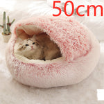 Galuxia 2 In 1 Dog And Cat Bed Pet Winter Bed Round Plush Warm Bed House Soft Long Plush Pets Bed Pet Products