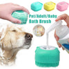 Galuxia Silicone Dog Bath Massage Gloves Brush Pet Cat Bathroom Cleaning Tool Comb Brush For Dog Can Pour Shampoo Dog Grooming Supplies