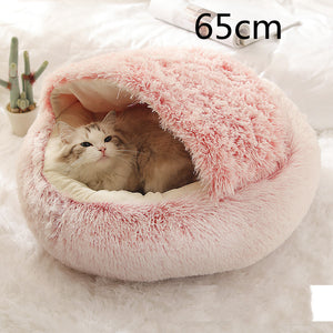 Galuxia 2 In 1 Dog And Cat Bed Pet Winter Bed Round Plush Warm Bed House Soft Long Plush Pets Bed Pet Products