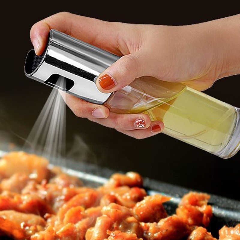Galuxia BBQ Healthy Kitchen Cooking Oil Vinegar Spray Bottle Push Type Oil Spray BottlePump Oil Tank Leakproof BBQ Sprayer BBQ Tools Kitchen Gadgets