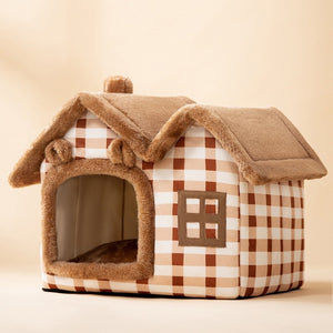 Galuxia Foldable Dog House Pet Cat Bed Winter Dog Villa Sleep Kennel Removable Nest Warm Enclosed Cave Sofa Pets Supplies
