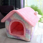 Galuxia Foldable Dog House Pet Cat Bed Winter Dog Villa Sleep Kennel Removable Nest Warm Enclosed Cave Sofa Pets Supplies