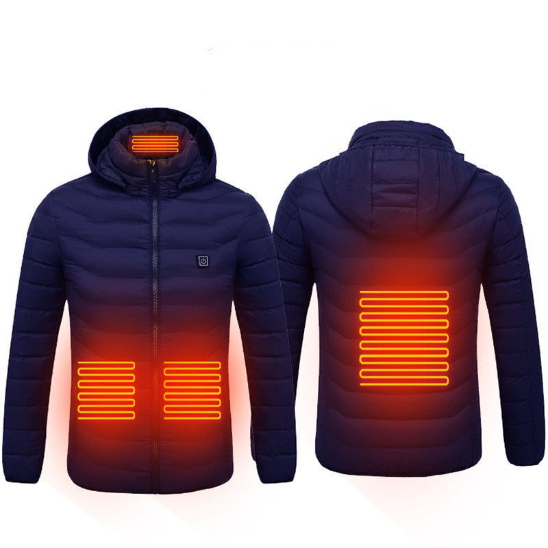 Galuxia New Heated Jacket Coat USB Electric Jacket Cotton Coat Heater Thermal Clothing Heating Vest Men's Clothes Winter