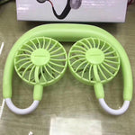 Galuxia Charging portable lazy fan student desktop fan hanging neck fan