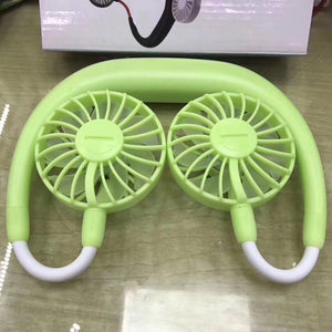 Galuxia Charging portable lazy fan student desktop fan hanging neck fan