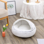 Galuxia 2 In 1 Dog And Cat Bed Pet Winter Bed Round Plush Warm Bed House Soft Long Plush Pets Bed Pet Products