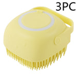 Galuxia Silicone Dog Bath Massage Gloves Brush Pet Cat Bathroom Cleaning Tool Comb Brush For Dog Can Pour Shampoo Dog Grooming Supplies