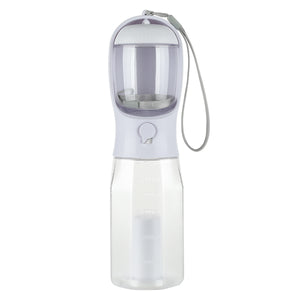 Galuxia Portable Cat Dog Water Bottle Food Feeder Drinker Poop Dispenser 3 In 1 Leak-proof Multifunctional Dog Water Bottle Pet Products