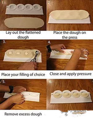 Galuxia Kitchen Gadgets Dumpling Mould Pure White