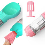 Galuxia Pet Water Bottle Feeder Bowl Garbage Bag Storage Portable Pet Outdoor Travel 3 In 1 Dog Water Bottle