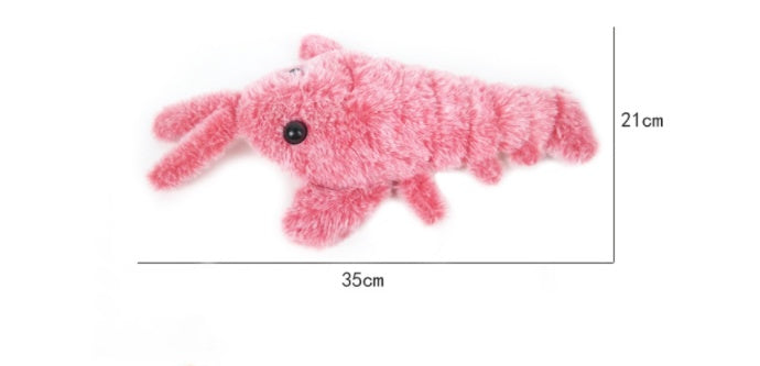 Galuxia Pet Toys Electric Jumping Shrimp USB Charging Simulation Lobster Funny Cat Plush Pets Toy