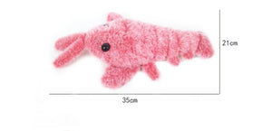 Galuxia Pet Toys Electric Jumping Shrimp USB Charging Simulation Lobster Funny Cat Plush Pets Toy