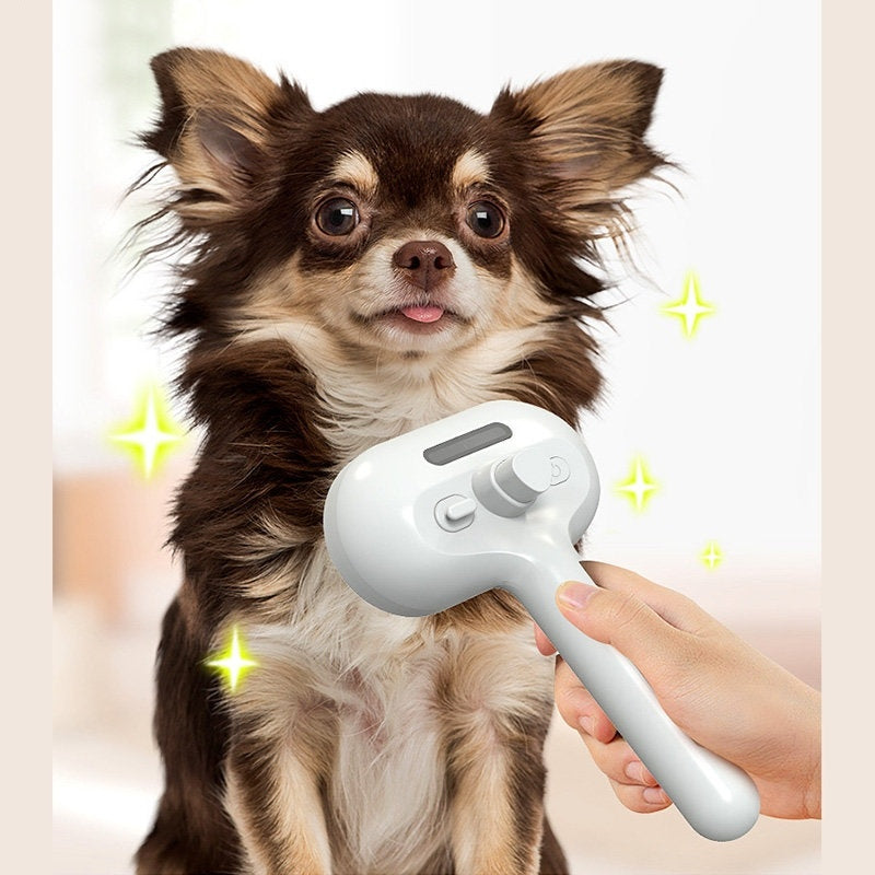 Galuxia Pet Comb Self Cleaning Pets Hair Remover Brush For Dogs Grooming Tools Dematting Comb Built-in Mist Humidifier Pet Products