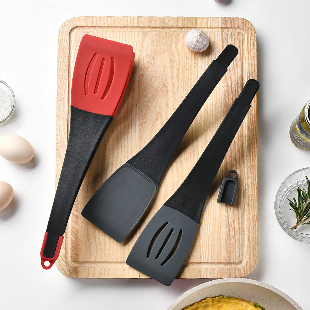 Galuxia 3 In 1 Frying Spatula Clip Silicone Food Clip Frying Steak Pancakes Shovel Slotted Turners Kitchen Tools Cooking Utensils Kitchen Gadgets