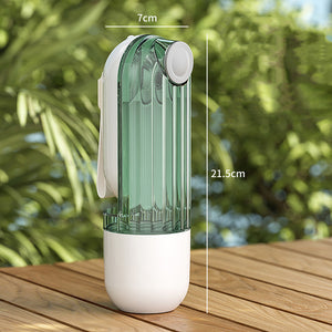 Galuxia 2 In 1 Pet Water Cup Segment Design Green Dog Walking Portable Drinking Cup Dog Feeding Supplies Pet Supplies Dog Walking Water Feeder Pets Products