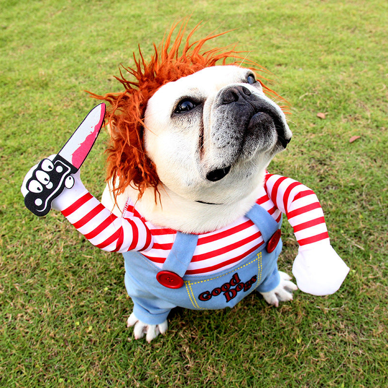 Galuxia Halloween Pet Costume Pet Dog Funny Clothes Adjustable Dog Cosplay Costume Scary Costume Party Gatherings
