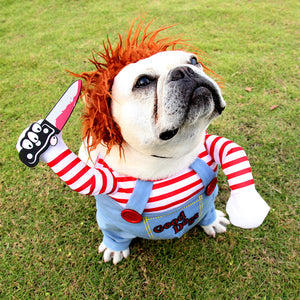 Galuxia Halloween Pet Costume Pet Dog Funny Clothes Adjustable Dog Cosplay Costume Scary Costume Party Gatherings