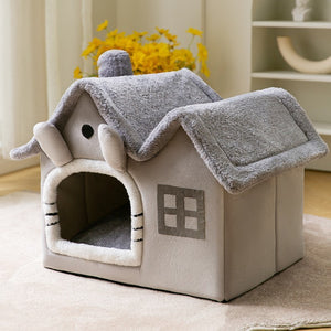 Galuxia Foldable Dog House Pet Cat Bed Winter Dog Villa Sleep Kennel Removable Nest Warm Enclosed Cave Sofa Pets Supplies