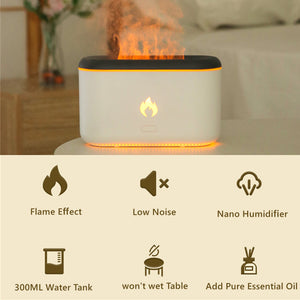 Galuxia Drop Shipping 3D Flame Humidifier 300ML Ultrasonic Flame Aroma Diffuser Essential Oil Diffuser Top Sell