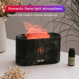 Galuxia 2022 Best Selling USB Ultrasonic Flame Humidifier Led RGB Colorful Essential Oil Fire Flame Aroma Diffuser