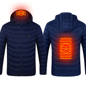 Galuxia New Heated Jacket Coat USB Electric Jacket Cotton Coat Heater Thermal Clothing Heating Vest Men's Clothes Winter