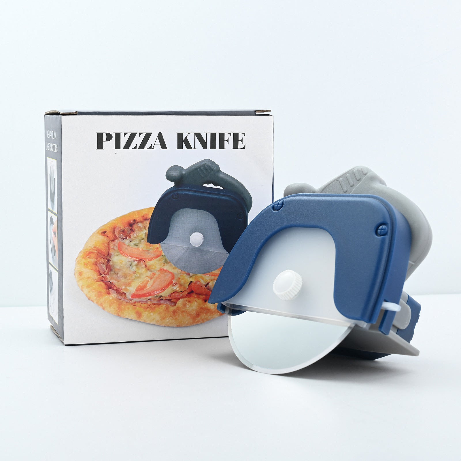 Galuxia Stainless Steel Round Roller Pizza Cutter Creative Single Wheel Cake Cut Knife Kitchen Gadgets