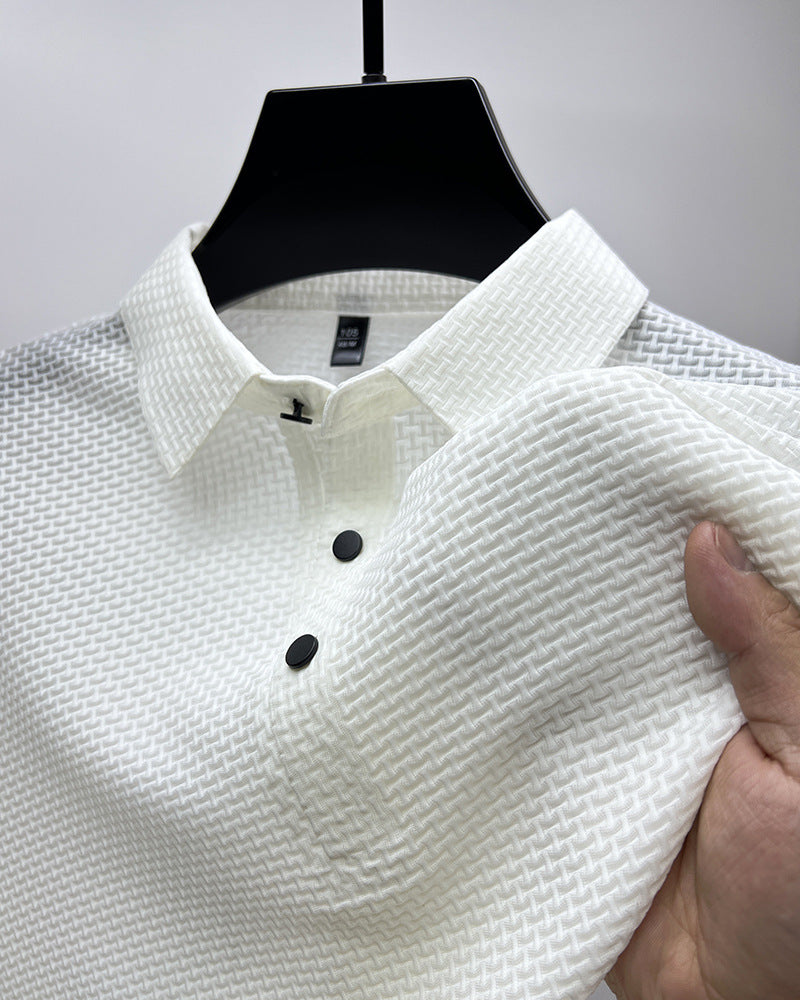Galuxia Mesh Ice Silk Short Sleeve T-shirt Mens Clothing