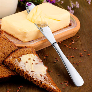 Galuxia Stainless Steel Butter Spreader Knife With Handle, 3 In 1 Curler Slicer Knife, Butter Knife Spreader And Curler With Holes And Serrated Edge Cheese Knife  Kitchen Gadgets